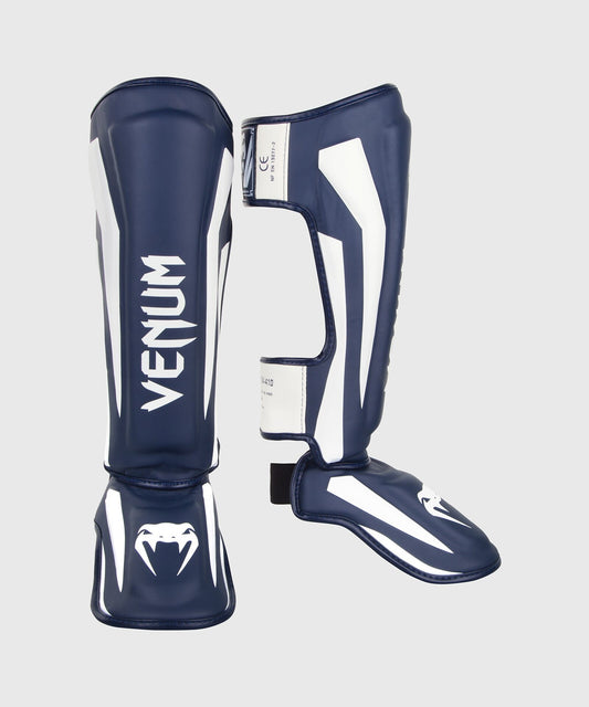 Protège-tibias Venum Elite - Bleu Marine/Blanc