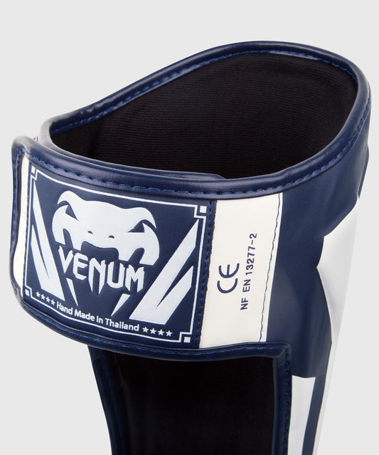 Protège-tibias Venum Elite - Bleu Marine/Blanc