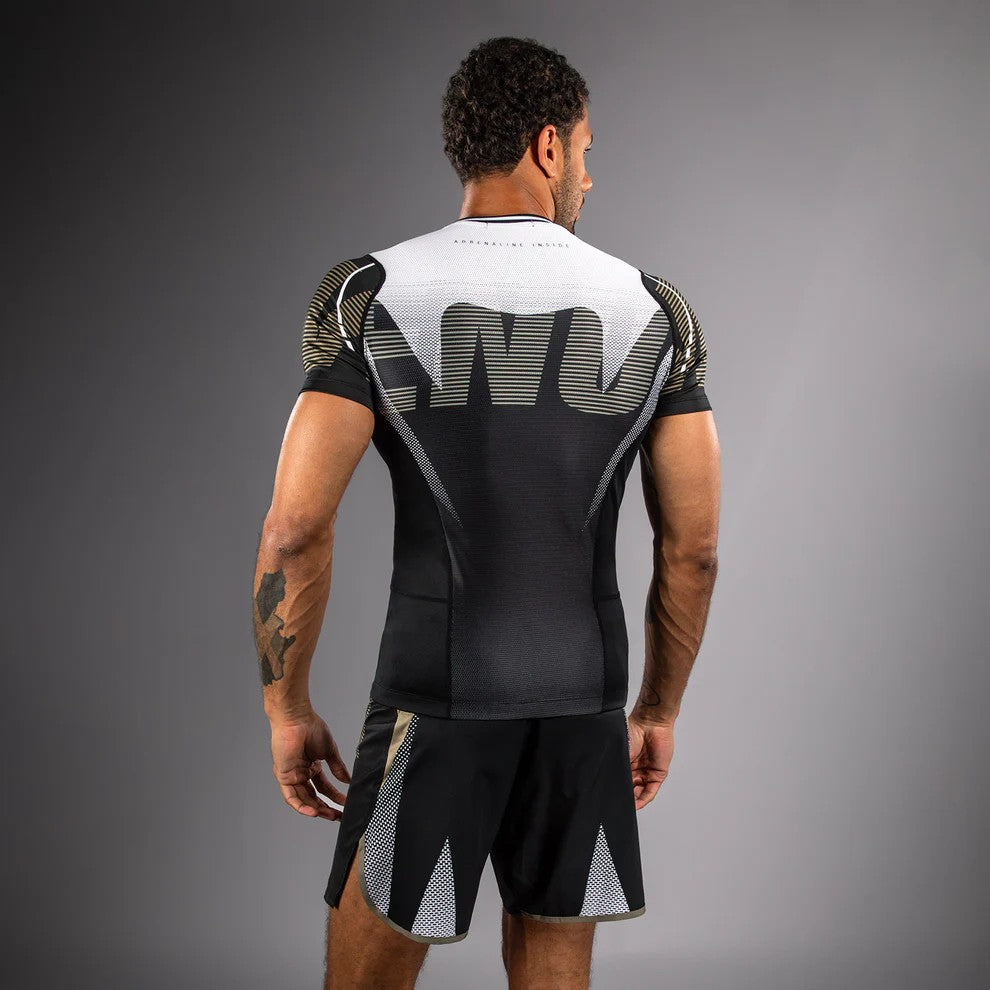 Venum Adrenaline Rashguard Manches Courtes - Black/Sand