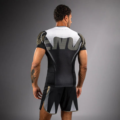 Venum Adrenaline Rashguard Manches Courtes - Black/Sand