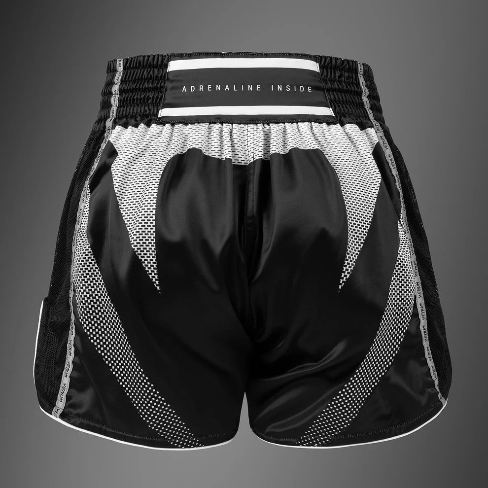 Venum Adrenaline Muay Thai Shorts- Black/Silver Grey