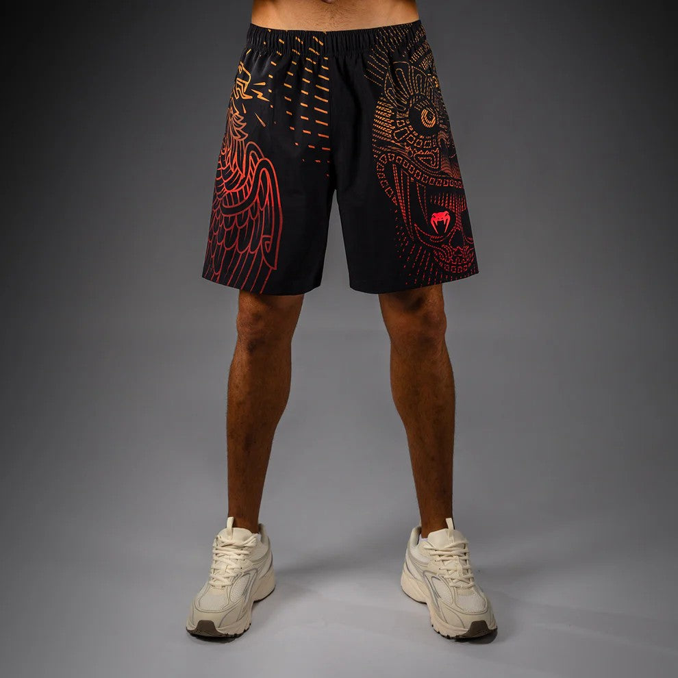 Venum Quetzal Fury Training Shorts - Black/Fury Red/Tangerine