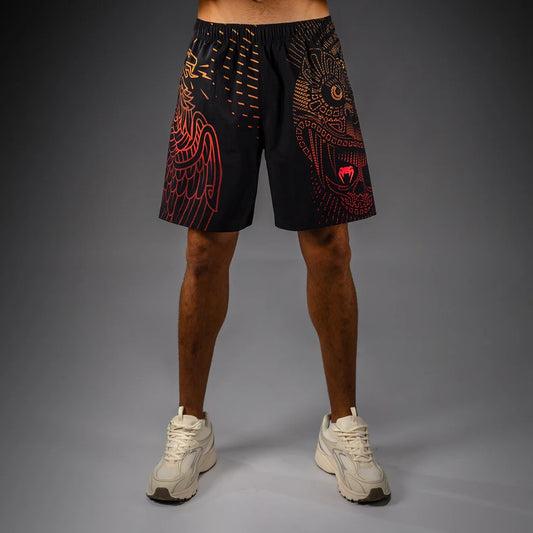Venum Quetzal Fury Training Shorts - Black/Fury Red/Tangerine