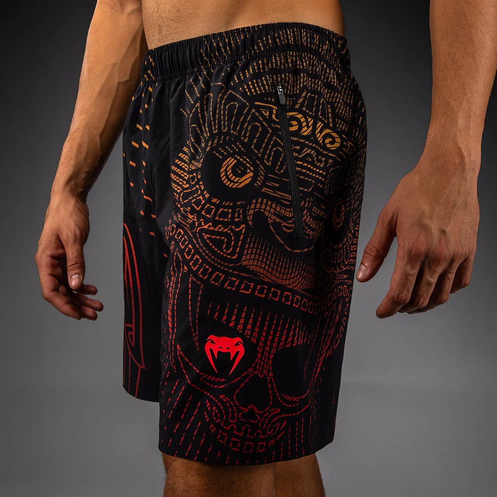 Venum Quetzal Fury Training Shorts - Black/Fury Red/Tangerine
