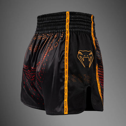 Venum Quetzal Fury Muay Thai Shorts - Black/Fury Red/Tangerine