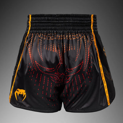 Venum Quetzal Fury Muay Thai Shorts - Black/Fury Red/Tangerine