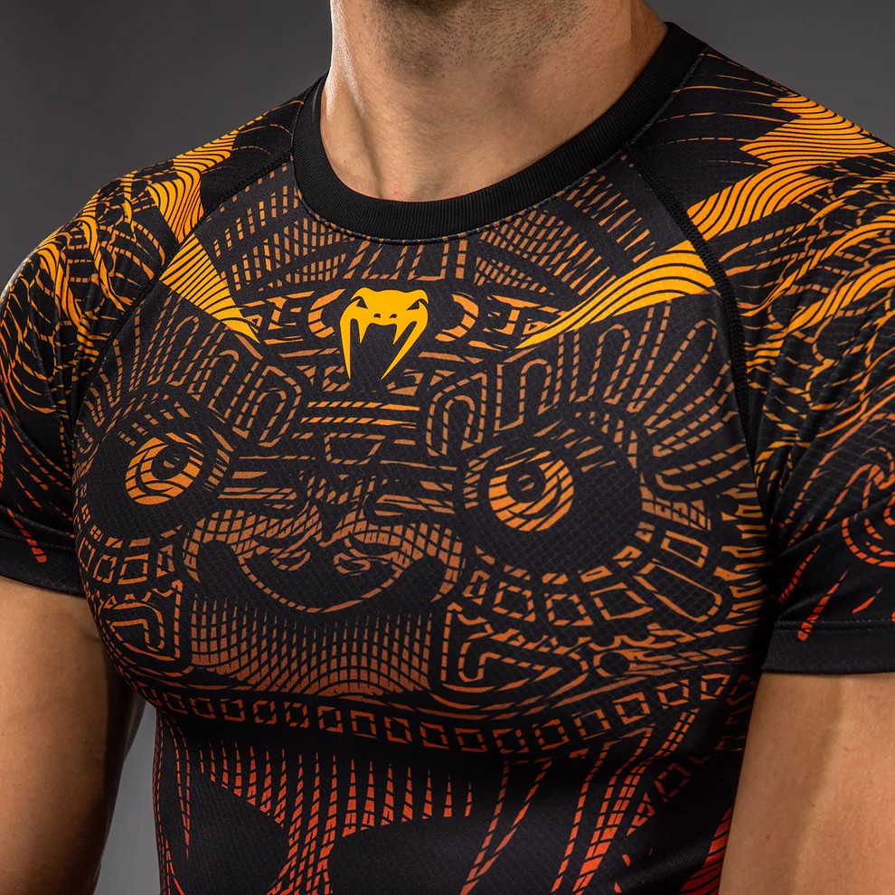 Venum Quetzal Fury Rashguard Manches Courtes - Black/Fury Red/Tangerine