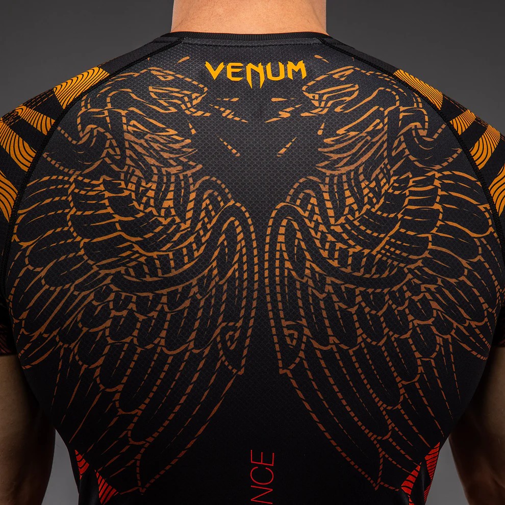 Venum Quetzal Fury Rashguard Manches Courtes - Black/Fury Red/Tangerine