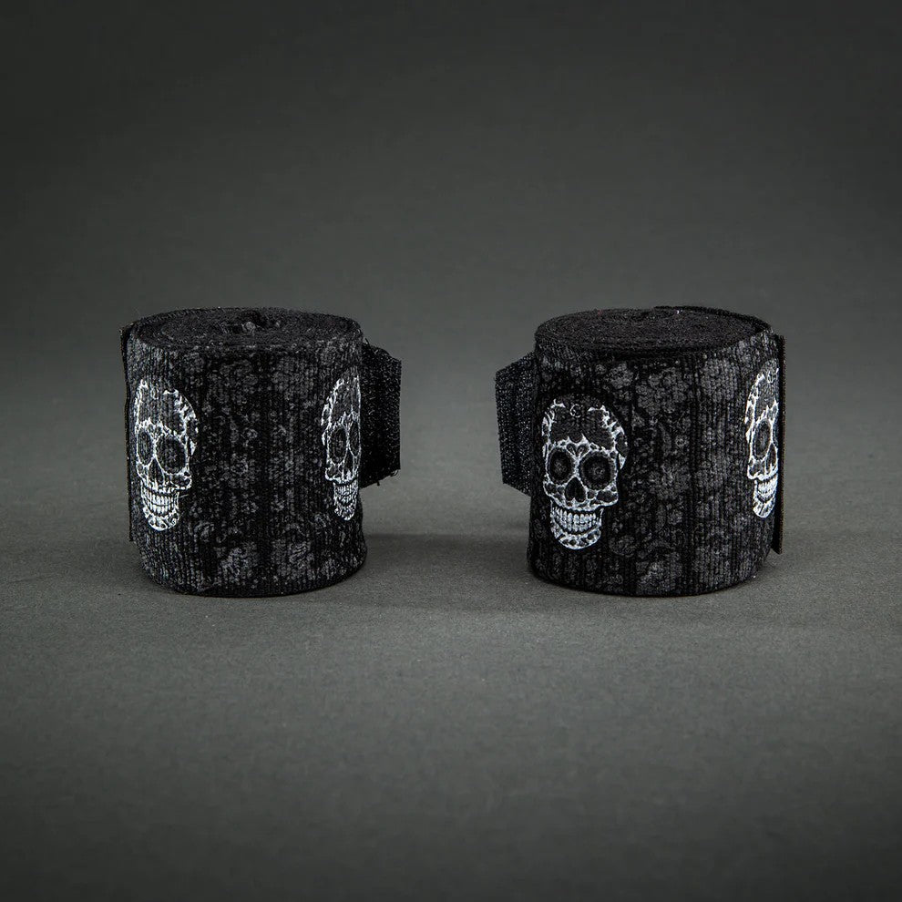 Venum Santa Muerte Bandes de Boxe Black/White
