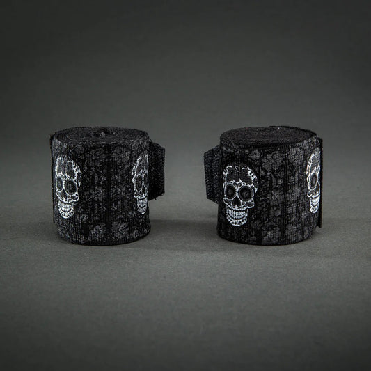 Venum Santa Muerte Bandes de Boxe Black/White