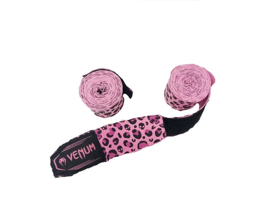 Bandes de boxe  Venum - Leopard rose bonbon