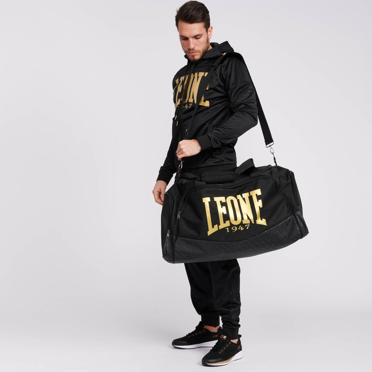 Sac de Sport 75L Leone 1947 - Noir Or