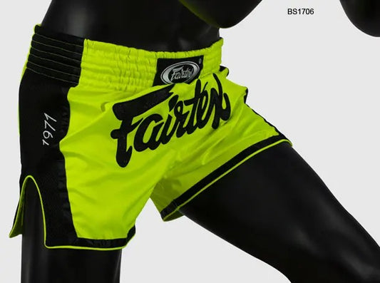 Short de Boxe Thaï Fairtex Fluo/Noir
