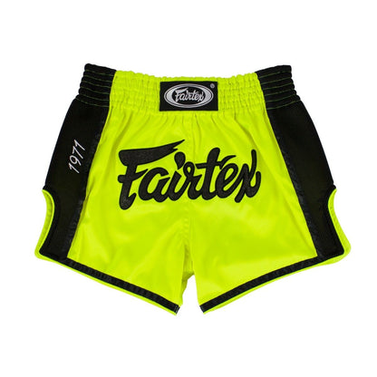 Short de Boxe Thaï Fairtex Fluo/Noir