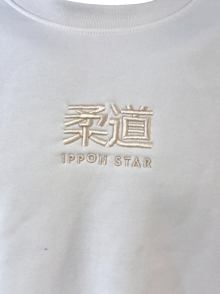 Sweat col rond IPPON STAR "DO" - Blanc cassé