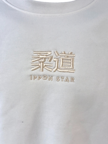 Sweat col rond IPPON STAR "DO" - Blanc cassé
