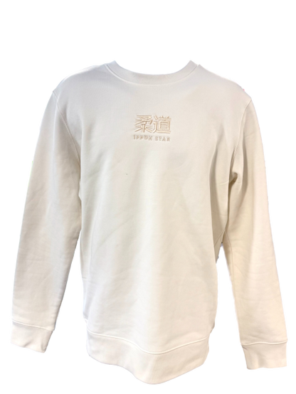 Sweat col rond IPPON STAR "DO" - Blanc cassé