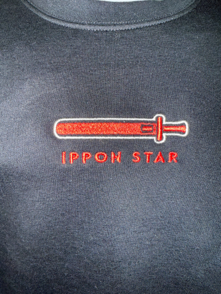 Sweat col rond IPPON STAR "chanbara 3D" - Noir