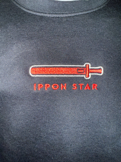 Sweat col rond IPPON STAR "chanbara 3D" - Noir