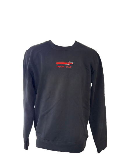 Sweat col rond IPPON STAR "chanbara 3D" - Noir