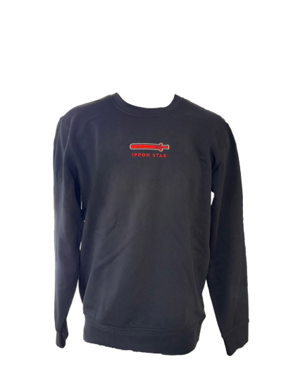 Sweat col rond IPPON STAR "chanbara 3D" - Noir