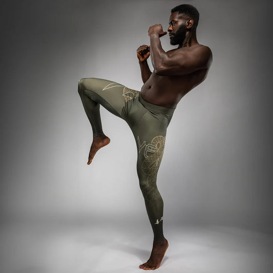 Pantalon de Compression Serpenti Venum – Kaki/Bronze/Ivoire