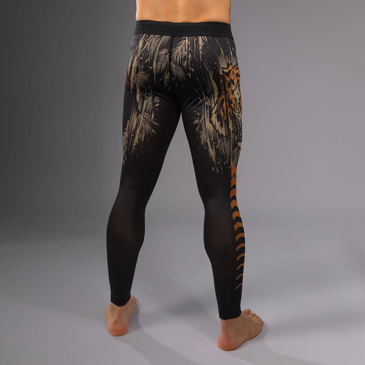Pantalon de Compression Tiger Venum - Noir/Orange Néon