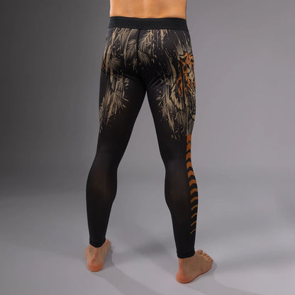 Pantalon de Compression Tiger Venum - Noir/Orange Néon