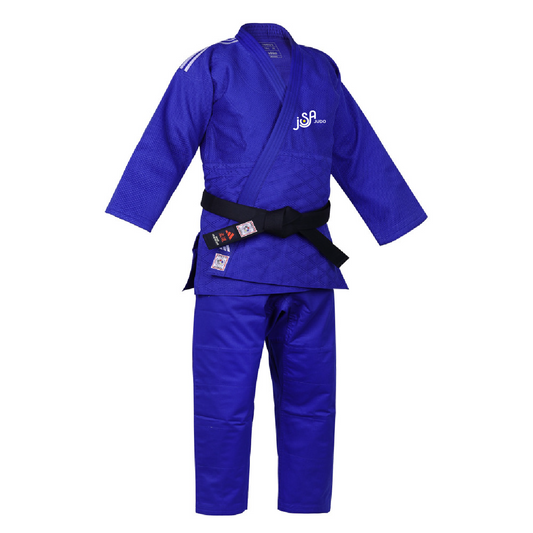 Kimono bleu IJF Champion III Adidas - Avec logo JSA