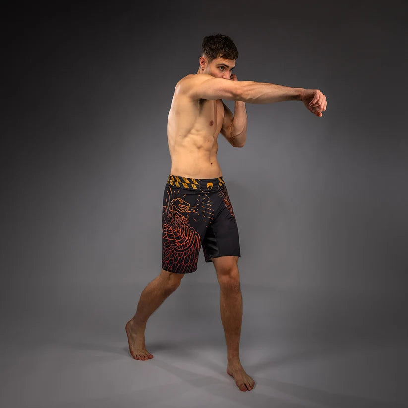 Short de Combat Quetzal Fury Venum - Noir/Rouge Fury/Mandarine