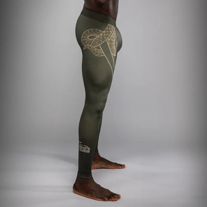 Pantalon de Compression Serpenti Venum – Kaki/Bronze/Ivoire
