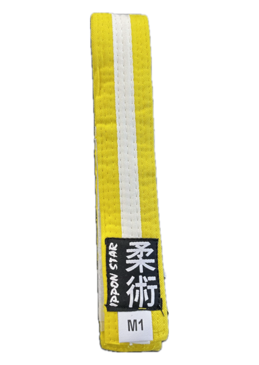 Ceinture JJB IPPON STAR - Jaune/Blanche