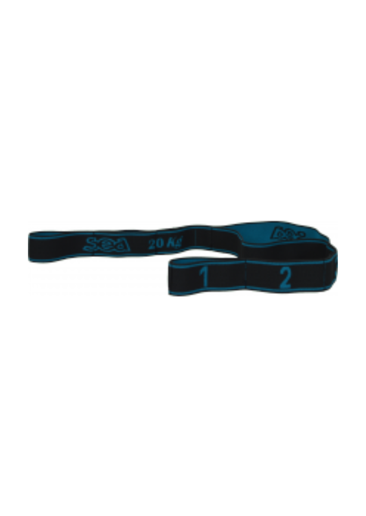 Bande élastique fitness FORCE 20 - Noir/Bleu