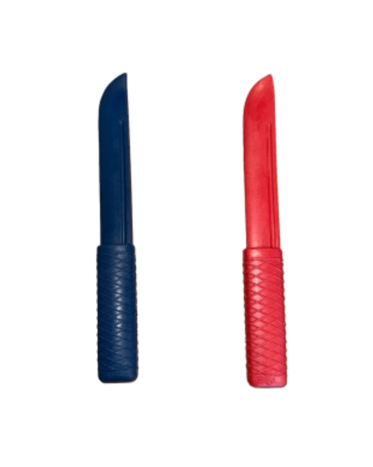 2 couteaux platsique jujitsu 24cm - Rouge/Bleu
