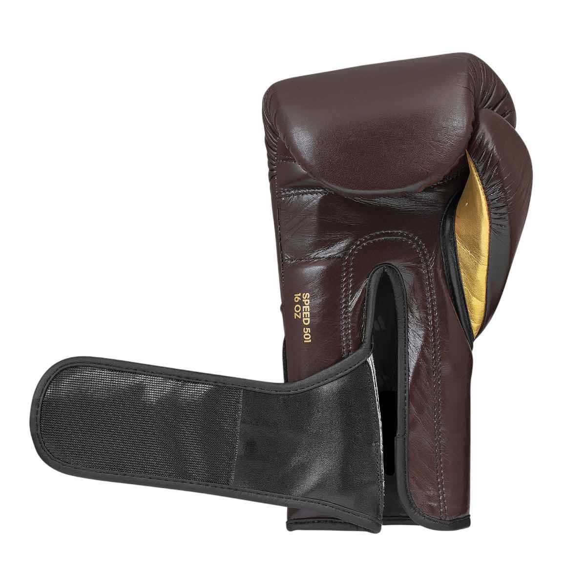 Gants de boxe Speed 501 Pro Line Adidas - Marron/Or