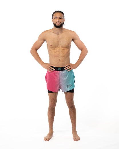 Short Miami Vibe Metal Boxe - Bleu/Rose/Noir
