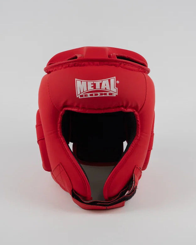 Casque de compétition Junior Metal Boxe - Rouge