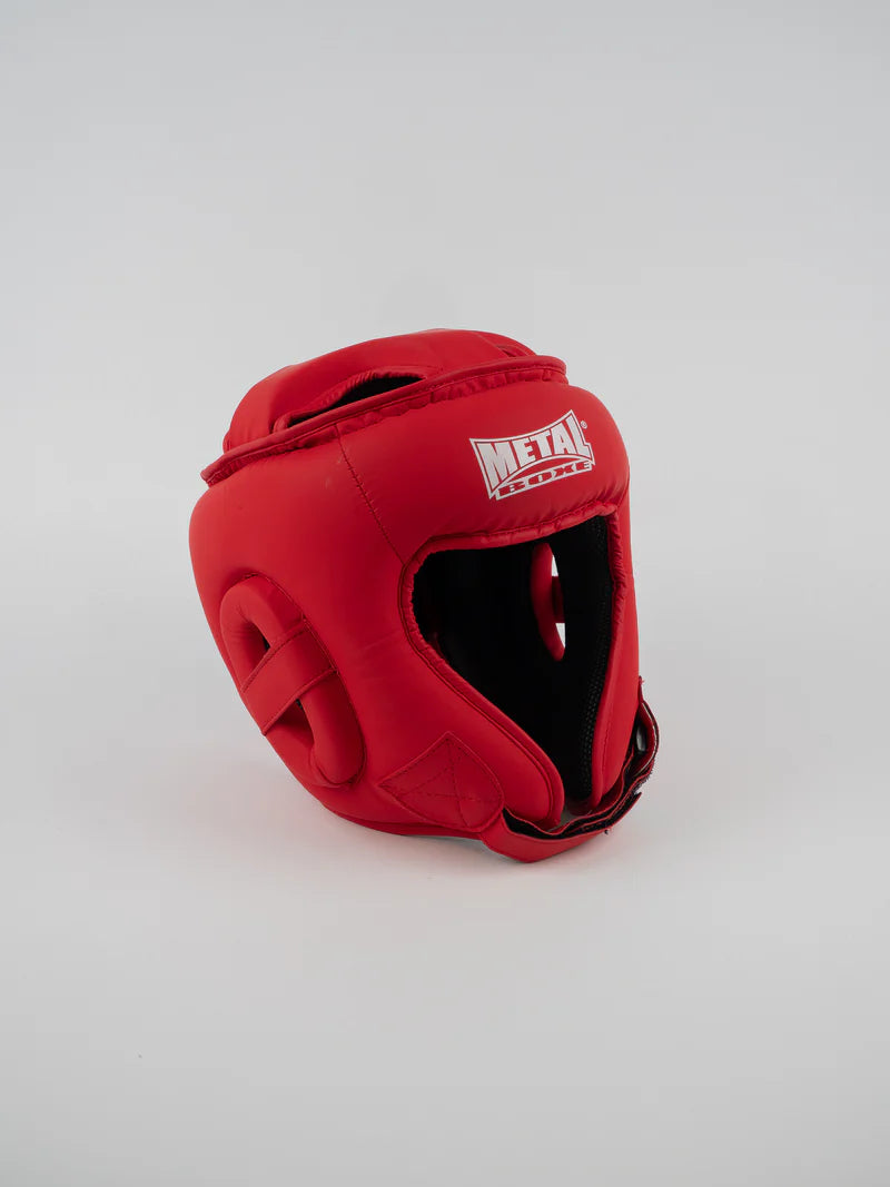 Casque de compétition Junior Metal Boxe - Rouge