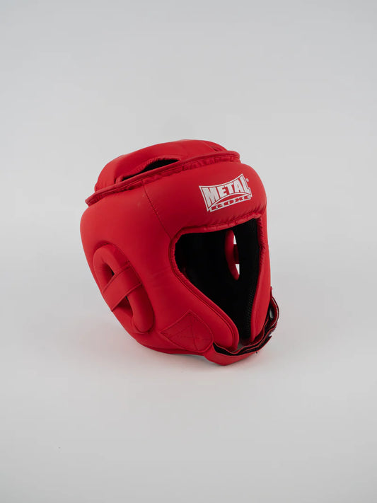 Casque de compétition Junior Metal Boxe - Rouge
