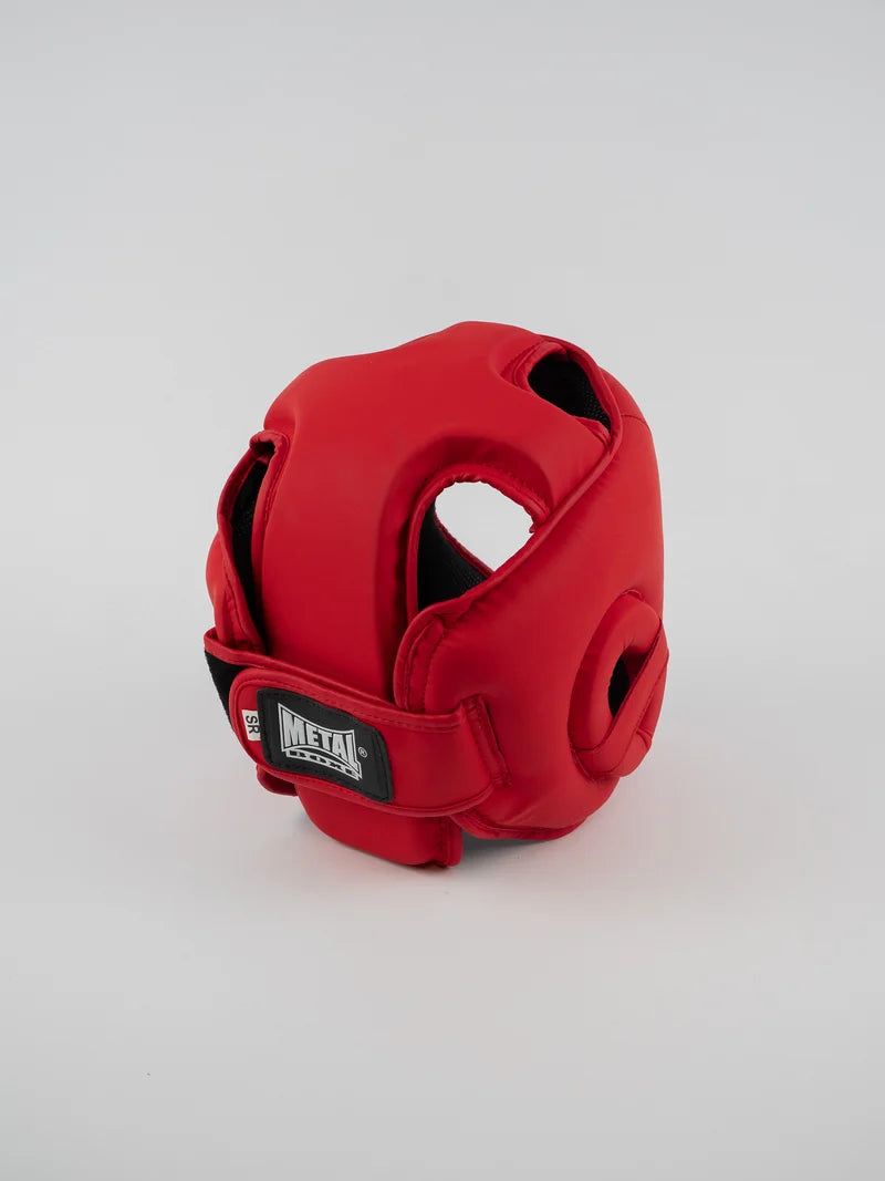 Casque de compétition Junior Metal Boxe - Rouge