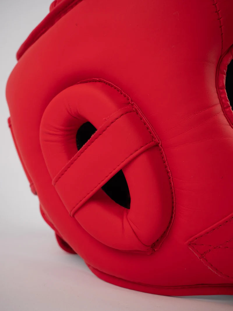 Casque de compétition Junior Metal Boxe - Rouge
