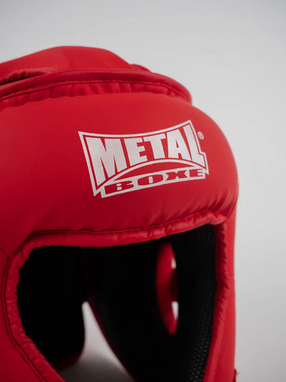 Casque de compétition Junior Metal Boxe - Rouge