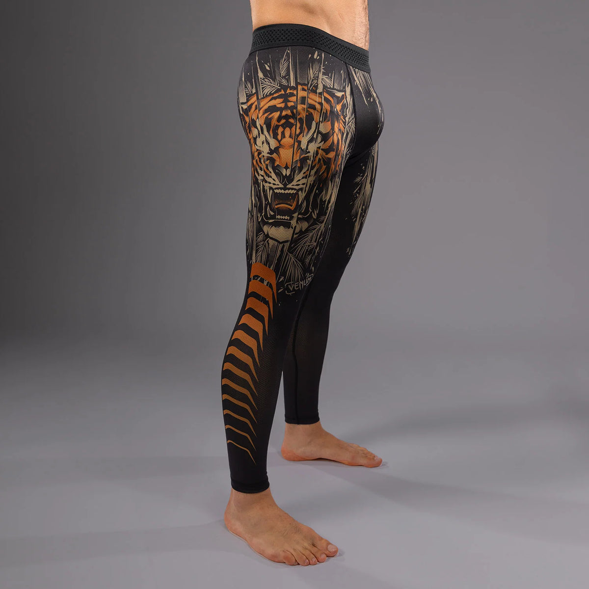 Pantalon de Compression Tiger Venum - Noir/Orange Néon