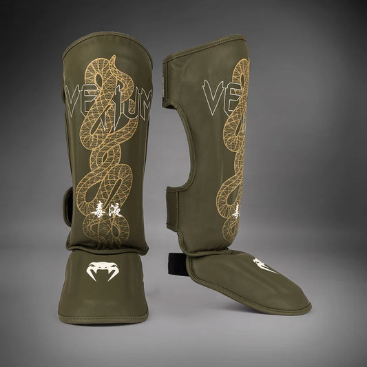 Protège-tibias Venum Serpenti  – Kaki/Bronze/Ivoire