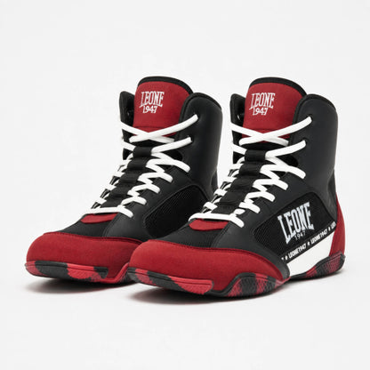 Chaussure de boxe "Premium" Leone 1947 - Rouge Camo