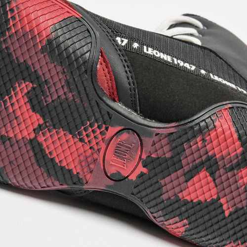 Chaussure de boxe "Premium" Leone 1947 - Rouge Camo