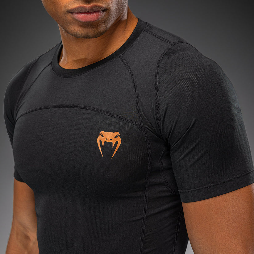 Rashguard manches courtes G-Fit Revolution Venum - Noir/Cuivre