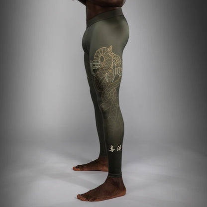 Pantalon de Compression Serpenti Venum – Kaki/Bronze/Ivoire
