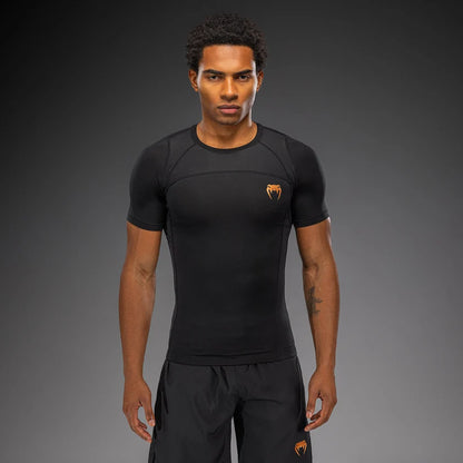 Rashguard manches courtes G-Fit Revolution Venum - Noir/Cuivre
