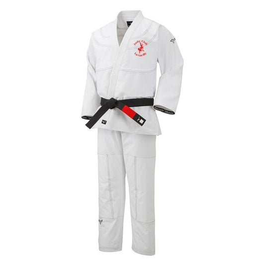 Kimono de jiu-jitsu Mizuno bleu/blanc/noir - Avec logo LA GACILLY